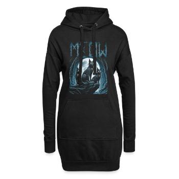 Black Metal, Cat Goth et Death Metal - Sweat-shirt à capuche long Femme - noir - Devant
