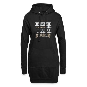 fiscale comptable comptable auditeur contrôleur de bureau - Sweat-shirt à capuche long Femme - noir - Devant