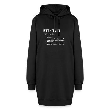 Funny Fit - ish Exercise Workout Gym Gift - Hoodie-Kleid - Schwarz - Vorne
