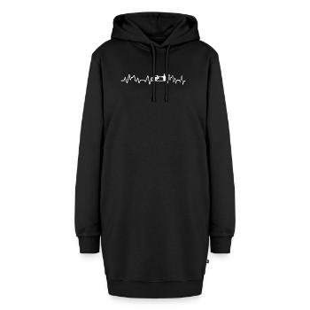 Heartbeat Driving Instructor T-Shirt cadeau école de conduite - Sweat-shirt à capuche long Femme - noir - Devant