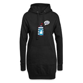 ich will Meer - Hoodie-Kleid - Schwarz - Vorne