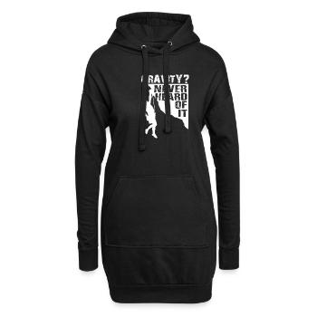 Gravity Never Heard Rock Climbing - Sweat-shirt à capuche long Femme - noir - Devant