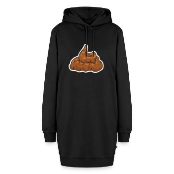 Kack Haufen - Hoodie-Kleid - Schwarz - Vorne