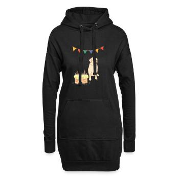 Fête d’anniversaire Chiens Fête Cadeau Labrador - Sweat-shirt à capuche long Femme - noir - Devant