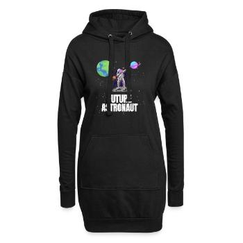 Astronomie spatiale Dabbing Futur astronaute - Sweat-shirt à capuche long Femme - noir - Devant