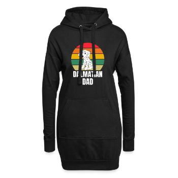 Amoureux des chiens Papa Cadeau fête des pères Dalmatien - Sweat-shirt à capuche long Femme - noir - Devant
