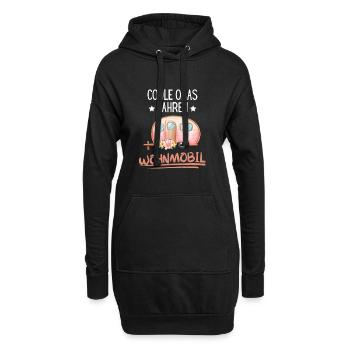 Camper Frauen Lustiges Geschenk Camping Oma - Hoodie-Kleid - Schwarz - Vorne