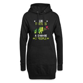 Ozean Tier Meeresschildkröte Geschenk Schildkröte - Hoodie-Kleid - Schwarz - Vorne