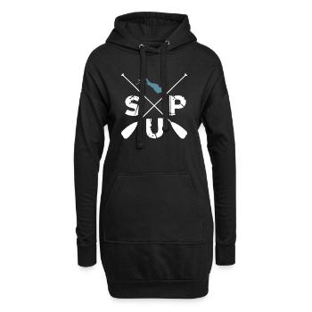 SUP - Hoodie-Kleid - Schwarz - Vorne