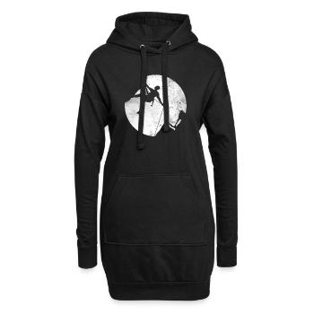 Boulderer grimpeur cadeau escalade bloc - Sweat-shirt à capuche long Femme - noir - Devant