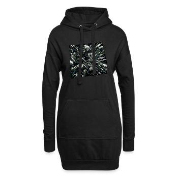 Kristallisierter Wächter - Hoodie-Kleid - Schwarz - Vorne