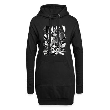 Rugby Urbain - Sweat-shirt à capuche long Femme - noir - Devant