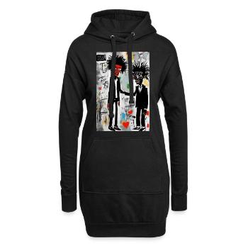 Urban Love: Art Pop - Hoodie-Kleid - Schwarz - Vorne