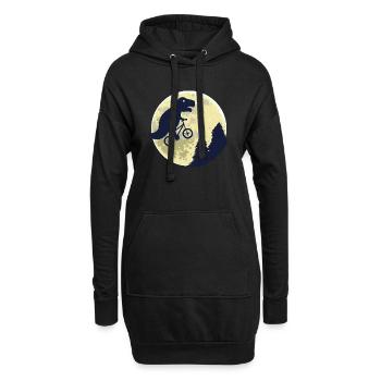 Dinosaurier Mond lustig T-Rex Geschenk Geburt - Hoodie-Kleid - Schwarz - Vorne