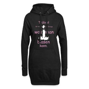 Trübsal ist nicht das einzige was man blasen kann - Hoodie-Kleid - Schwarz - Vorne