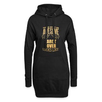 Tarock - Hoodie-Kleid - Schwarz - Vorne