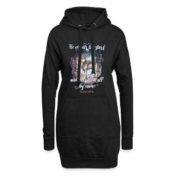 Wolf Christlich - Hoodie-Kleid - Schwarz - Vorne