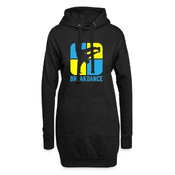Breakdance - Hoodie-Kleid - Schwarz - Vorne