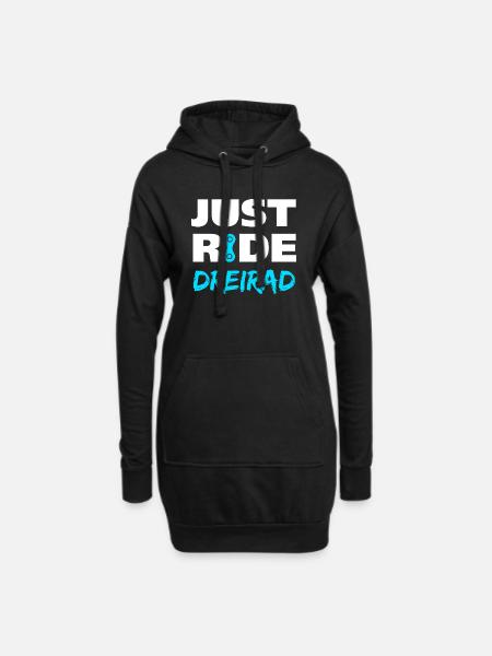 Just ride Dreirad Geschenk - Hoodie-Kleid - Schwarz