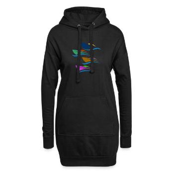 Speed Rennen -Das einzig Wahre - Hoodie-Kleid - Schwarz - Vorne