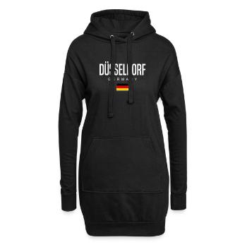 Dusseldorf - Sweat-shirt à capuche long Femme - noir - Devant
