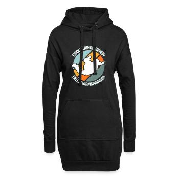 Fallschirmspringen Fallschirmspringer - Hoodie-Kleid - Schwarz - Vorne