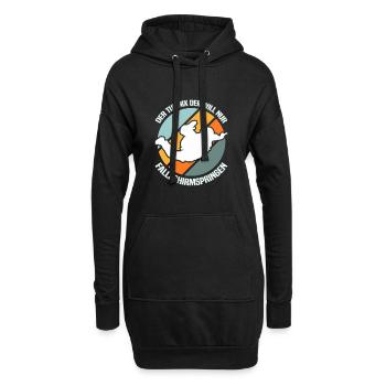 Fallschirmspringen Fallschirmspringer - Hoodie-Kleid - Schwarz - Vorne