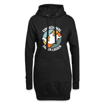 Fallschirmspringen Fallschirmspringer - Hoodie-Kleid - Schwarz - Vorne