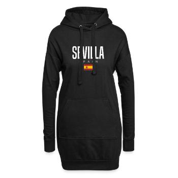 Sevilla Spanien - Hoodie-Kleid - Schwarz - Vorne