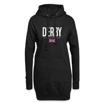 Derby, Royaume-Uni - Sweat-shirt à capuche long Femme - noir - Devant
