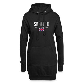 Sheffield England Großbritannien - Hoodie-Kleid - Schwarz - Vorne