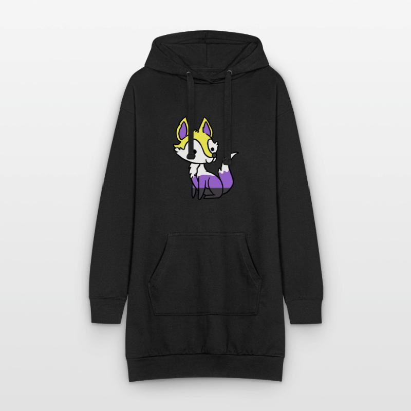 Nonbinary Fox Nonbinary Pride Hoodie Dress