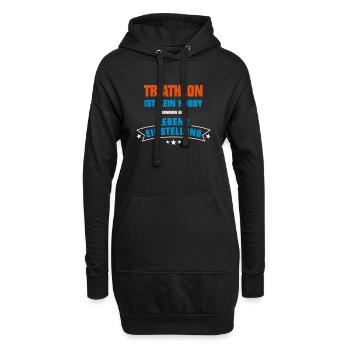Triathlon Sportart - Hoodie-Kleid - Schwarz - Vorne