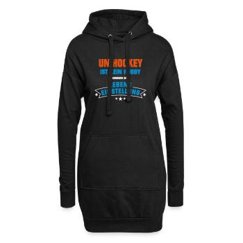 Unihockey Sportart - Hoodie-Kleid - Schwarz - Vorne