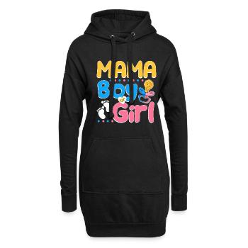 Rose ou Bleue Mama t’aime la meilleure maman de tous les temps - Sweat-shirt à capuche long Femme - noir - Devant