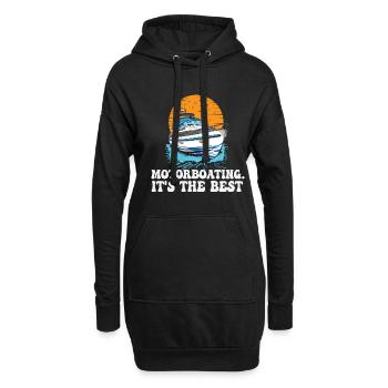 Bateau à moteur. C’est la meilleure vie est meilleure au - Sweat-shirt à capuche long Femme - noir - Devant