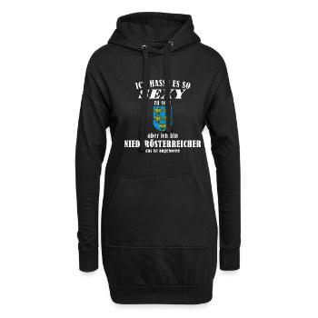 Stolzer Niederösterreicher – Angeboren Sexy - Hoodie-Kleid - Schwarz - Vorne