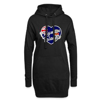Îles Caïmanes - Sweat-shirt à capuche long Femme - noir - Devant