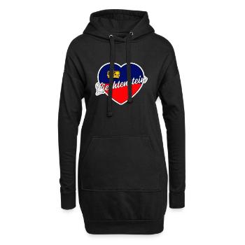 Liechtenstein - Hoodie-Kleid - Schwarz - Vorne