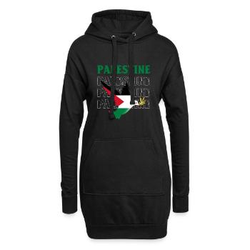 Palästina - Hoodie-Kleid - Schwarz - Vorne