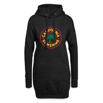 ★ Couleurs de conception modifiables ★ Soleil de Californie - Sweat-shirt à capuche long Femme - noir - Devant
