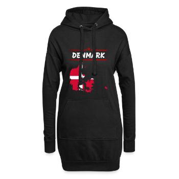 Drapeau du Danemark Les pays de Copenhague décrivent l'UE - Sweat-shirt à capuche long Femme - noir - Devant