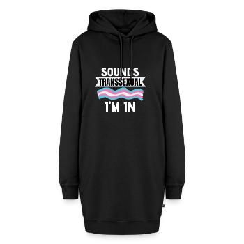 Mois de la fierté transgenre LGBT Cadeau Transsexuel - Sweat-shirt à capuche long Femme - noir - Devant