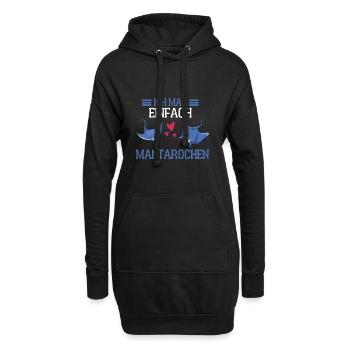 Rochen Meerestier Ozean Tier Geschenk Mantarochen - Hoodie-Kleid - Schwarz - Vorne