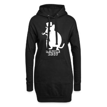 DEGUS | Gentle Degu | Geschenk für Degubesitzer - Hoodie-Kleid - Schwarz - Vorne