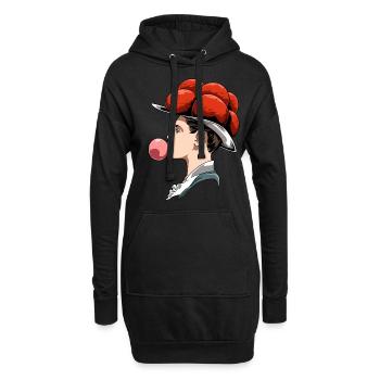 Bollenhut Kaugummi Schwarzwald für einen - Hoodie-Kleid - Schwarz - Vorne
