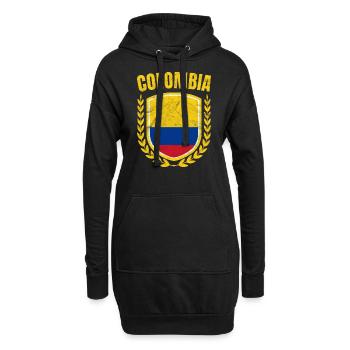 Colombie - Sweat-shirt à capuche long Femme - noir - Devant