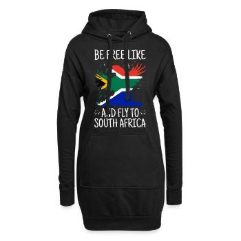 Afrique du Sud Drapeau Afrique Afrique Afrique du Sud - Sweat-shirt à capuche long Femme - noir - Devant
