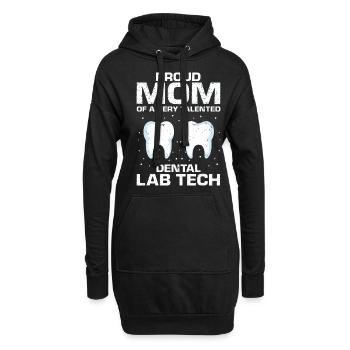 Conception de cliniques dentaires et de techniciens de laboratoire dentaire - Sweat-shirt à capuche long Femme - noir - Devant