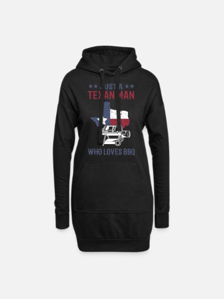 BBQ - Hoodie-Kleid - Schwarz